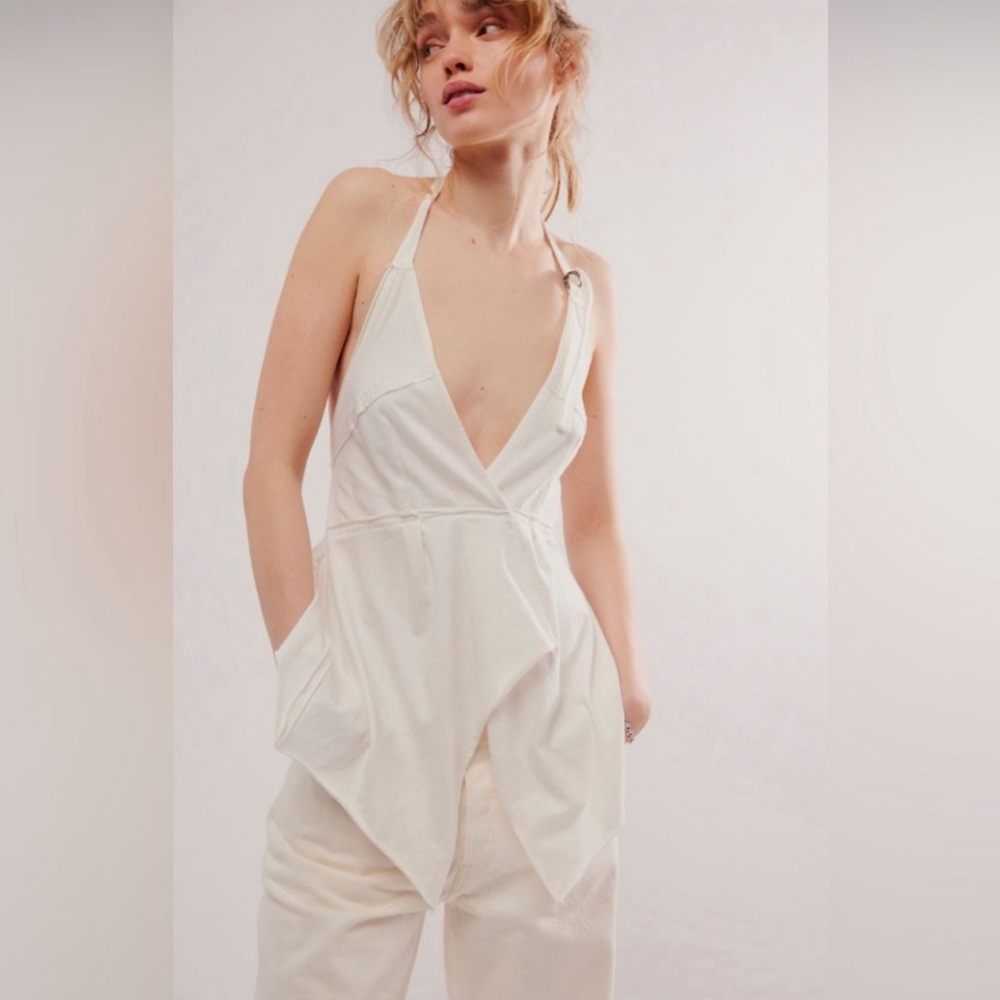 New! Free People x REVOLVE Layla Tunic Halter Top Sz Medium $68 - Picture 3 of 4